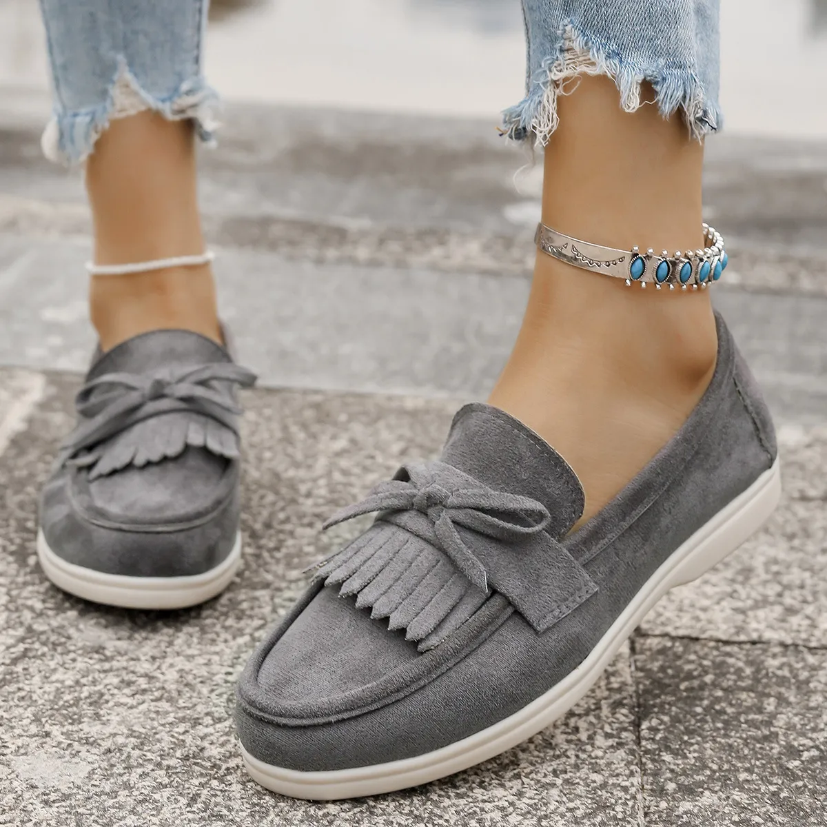 Round Toe Flats Loafers (multiple color options)