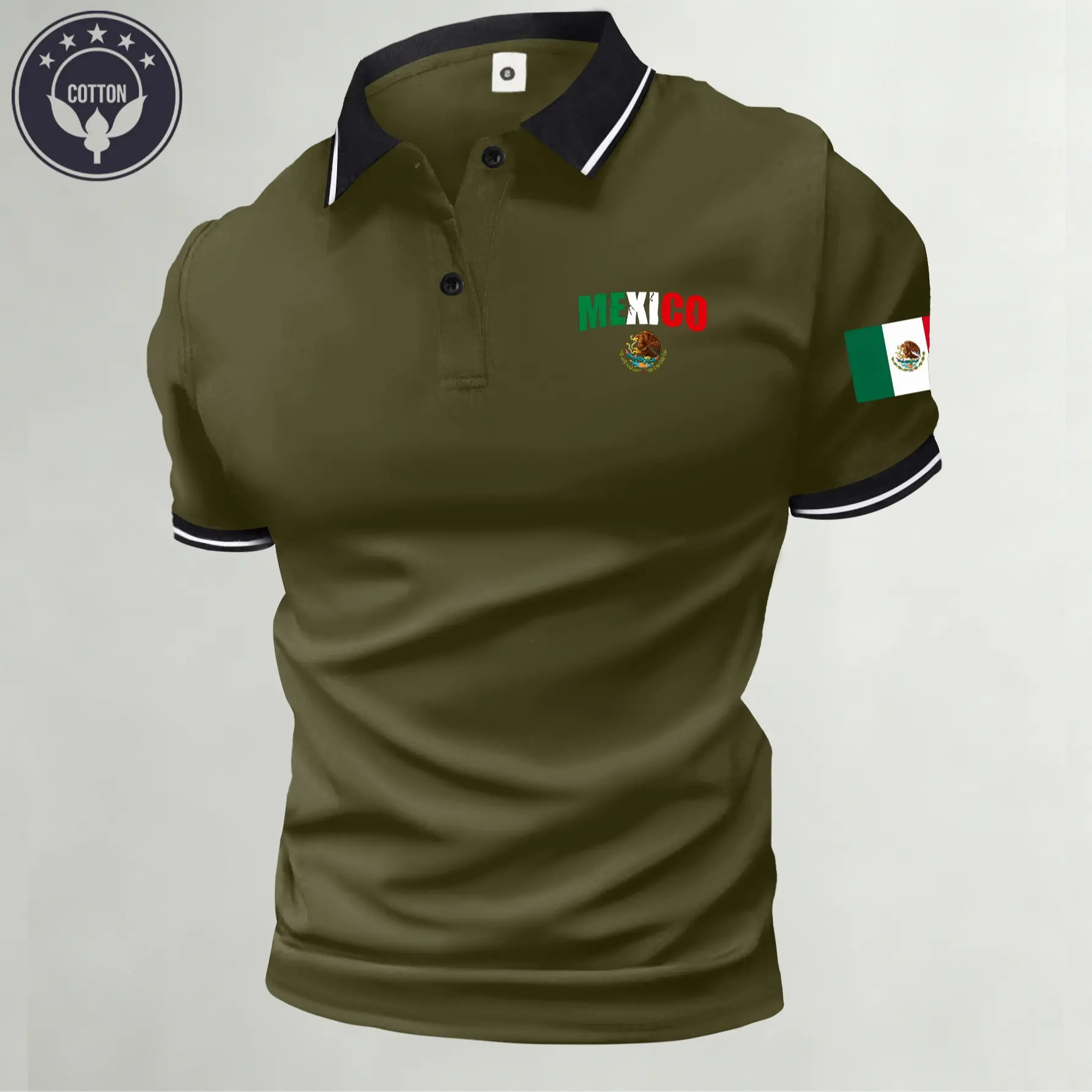 Men's Summer Pure Cotton Short-Sleeve Polo Shirt