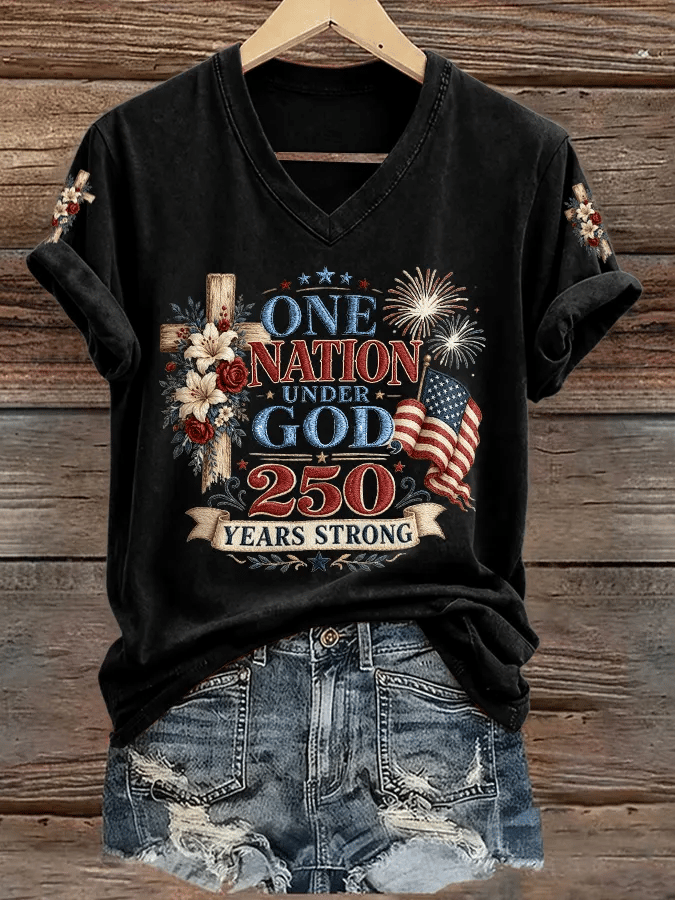 Women's 250th Anniversary of the United States Print T-shirt