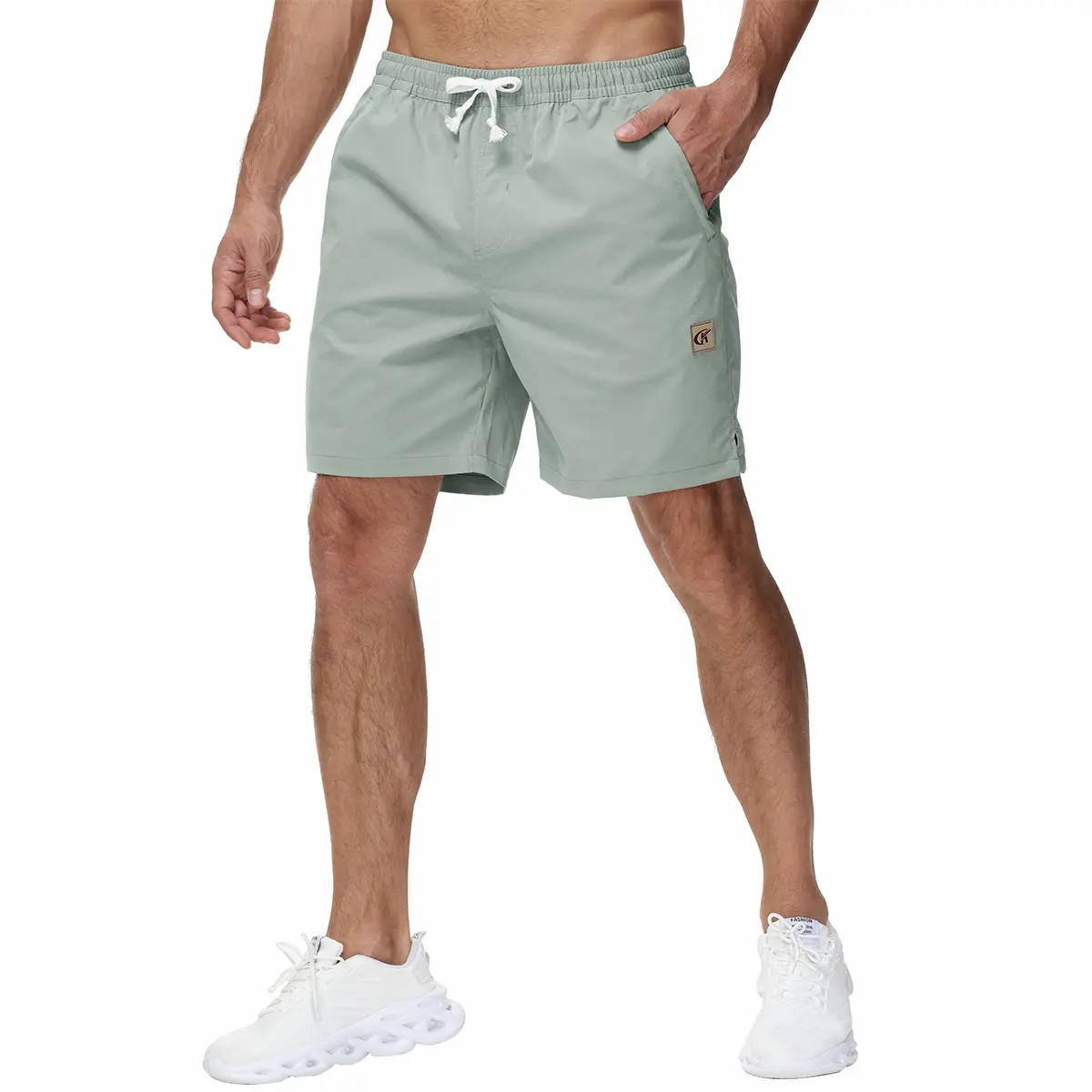 Men’s 7” Drawstring Stretch Shorts – Casual Summer Golf & Beach Shorts