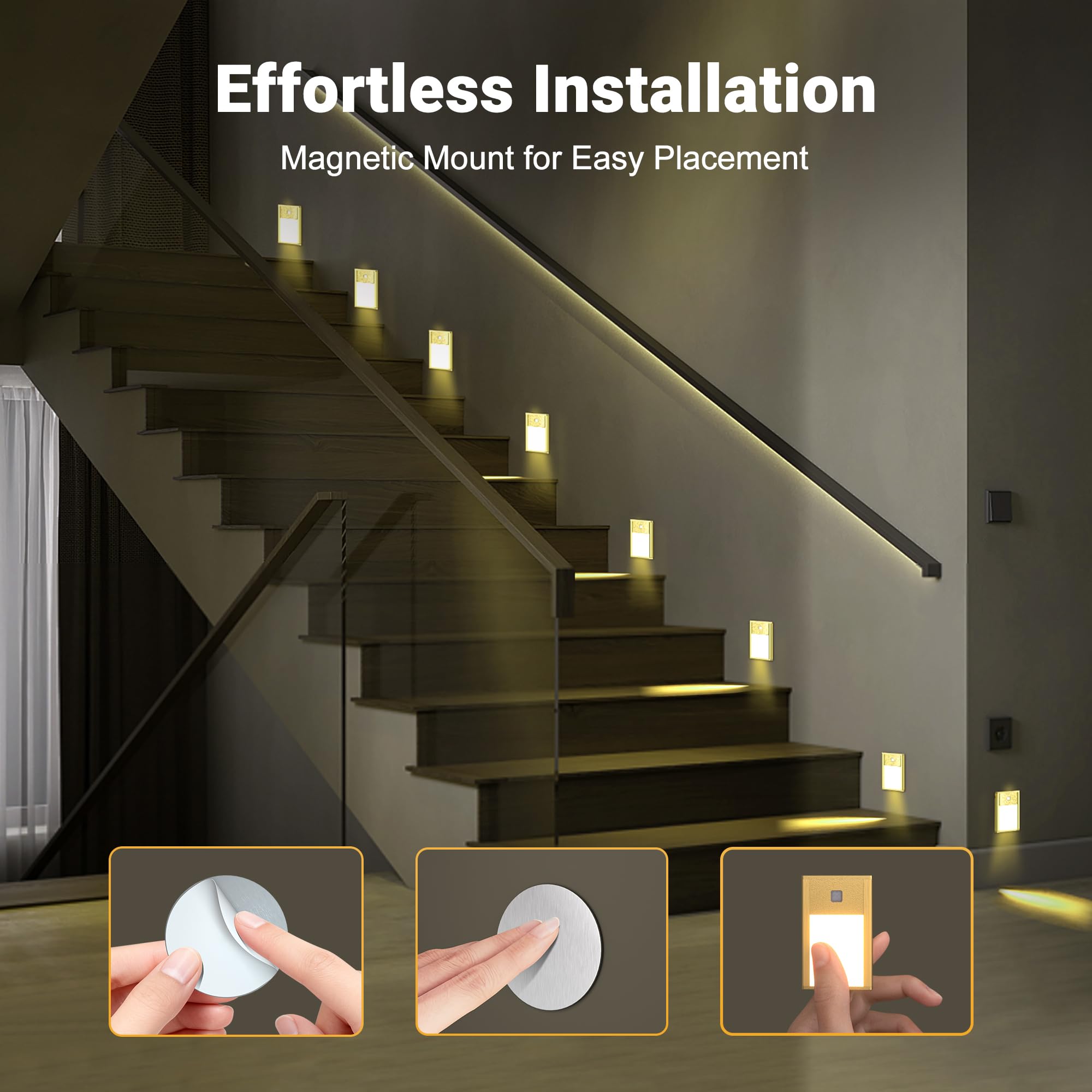 Rechargeable Motion Sensor Night Lights, 16-Pack