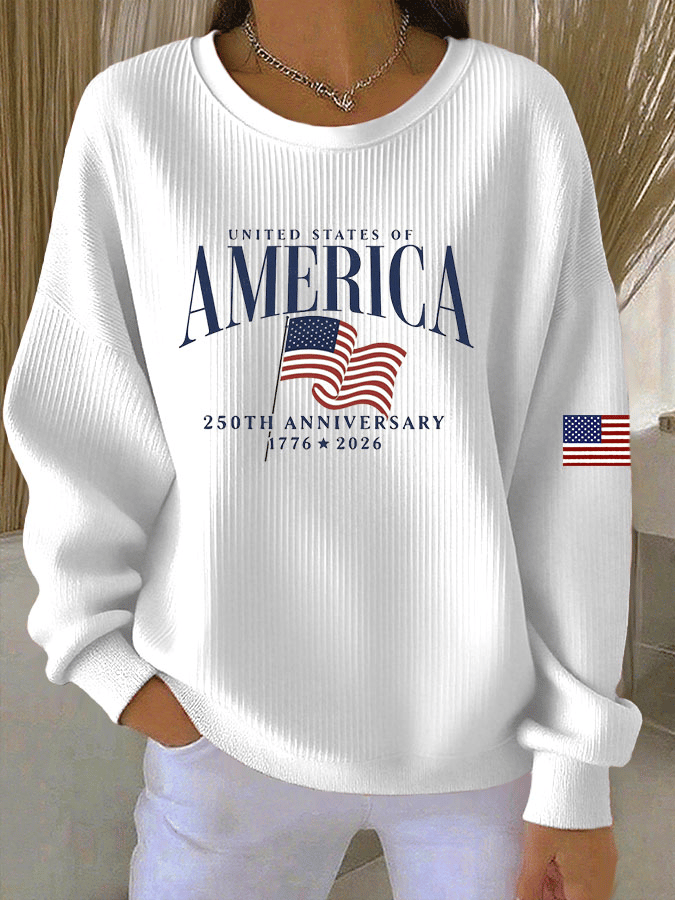 Women's Casual Print Long Sleeve Knit Top