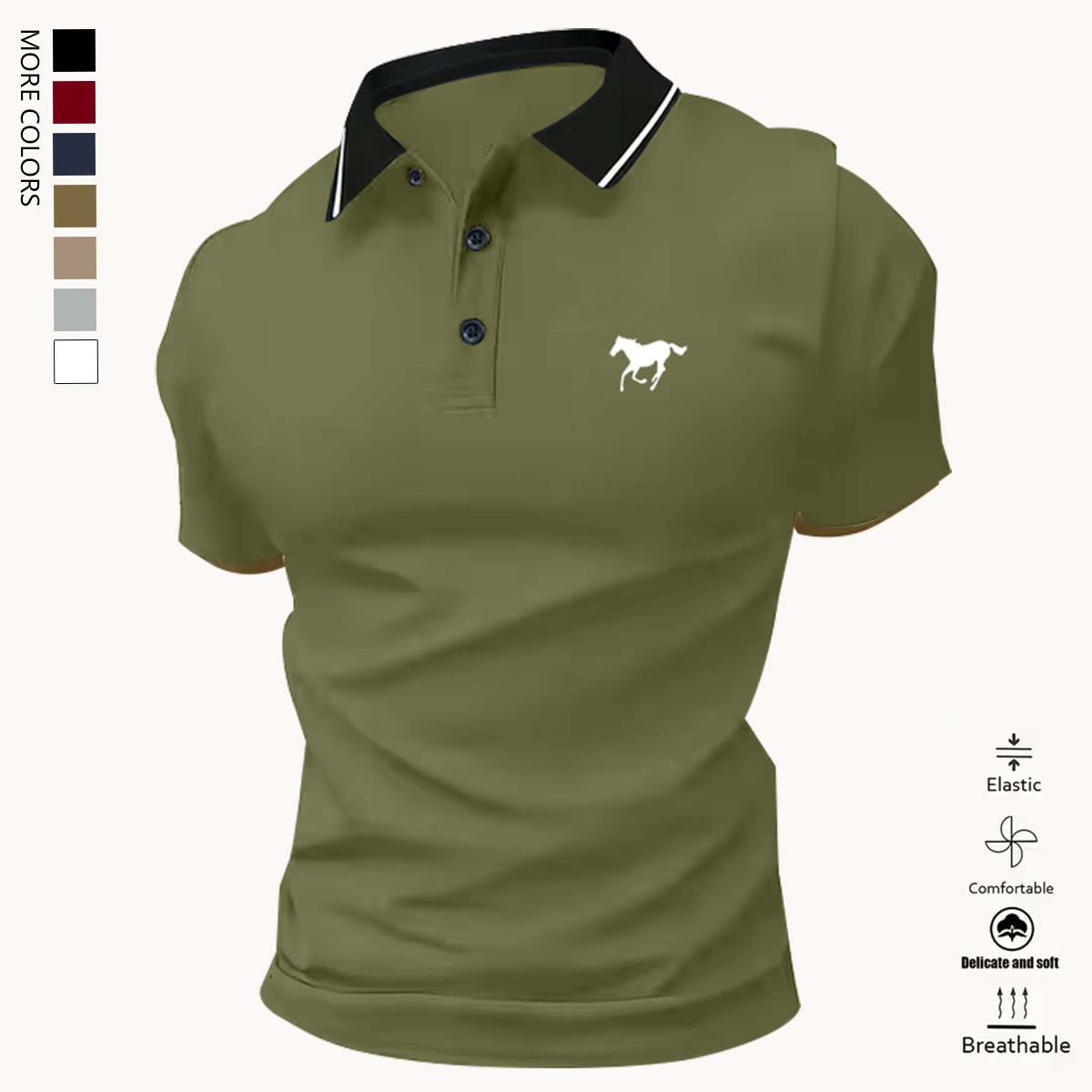 Men’s Premium Solid-Color Casual Polo Shirt