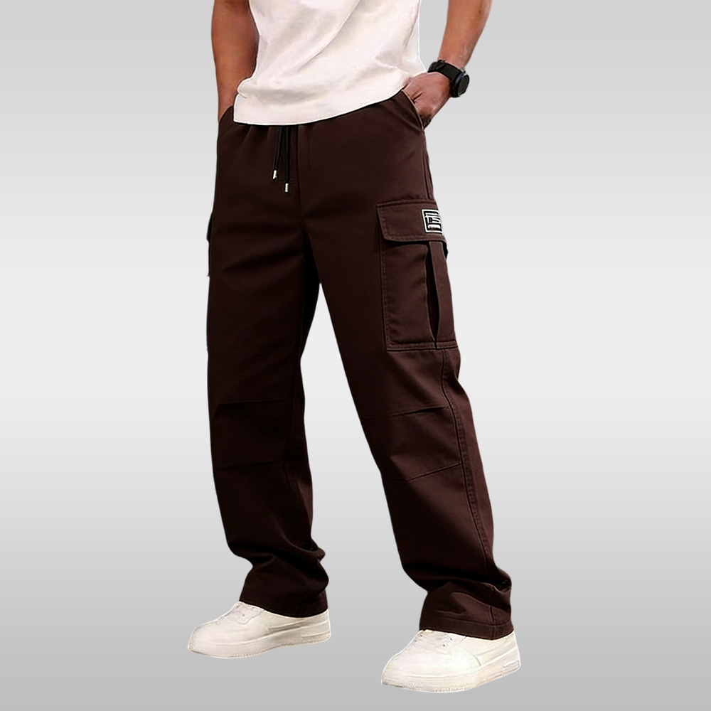 Men's casual multi-pocket trousers