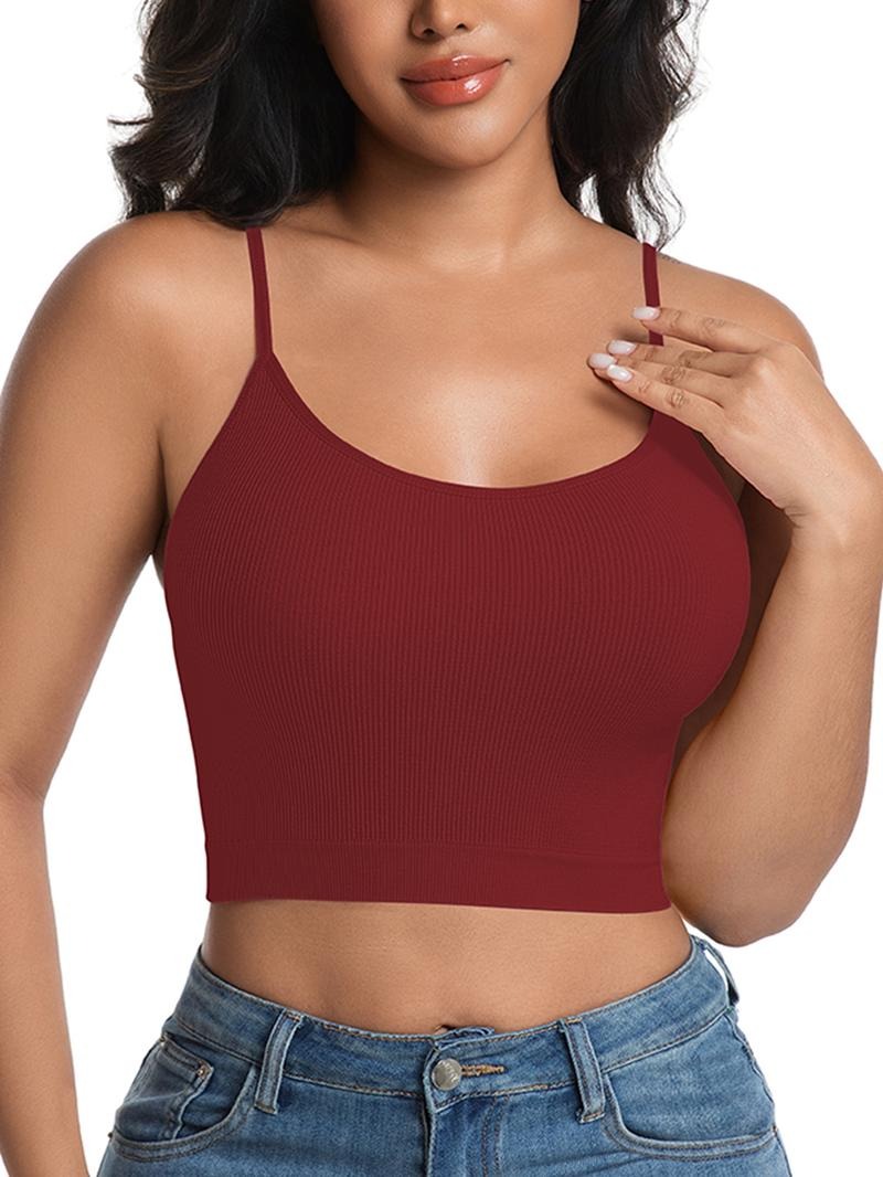 Women's Solid Wireless Bra, Stretchy Comfortable Breathable Bra