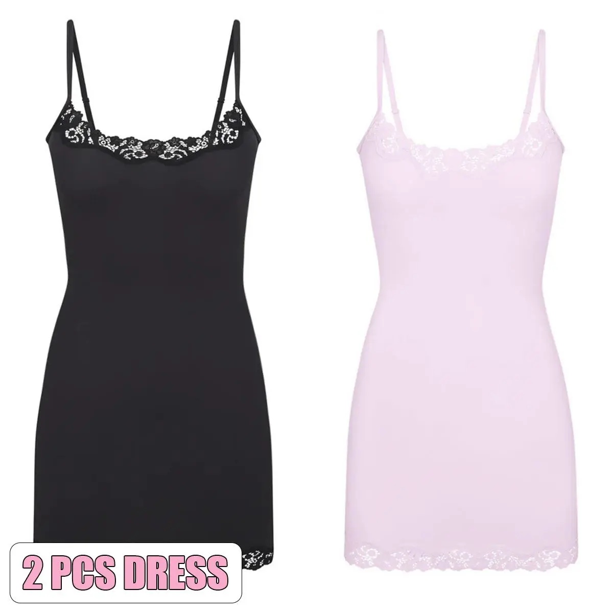 KatchMe Lace Series Women's Simple Style Spaghetti Strap Lace Trim Breathable Bodysuit