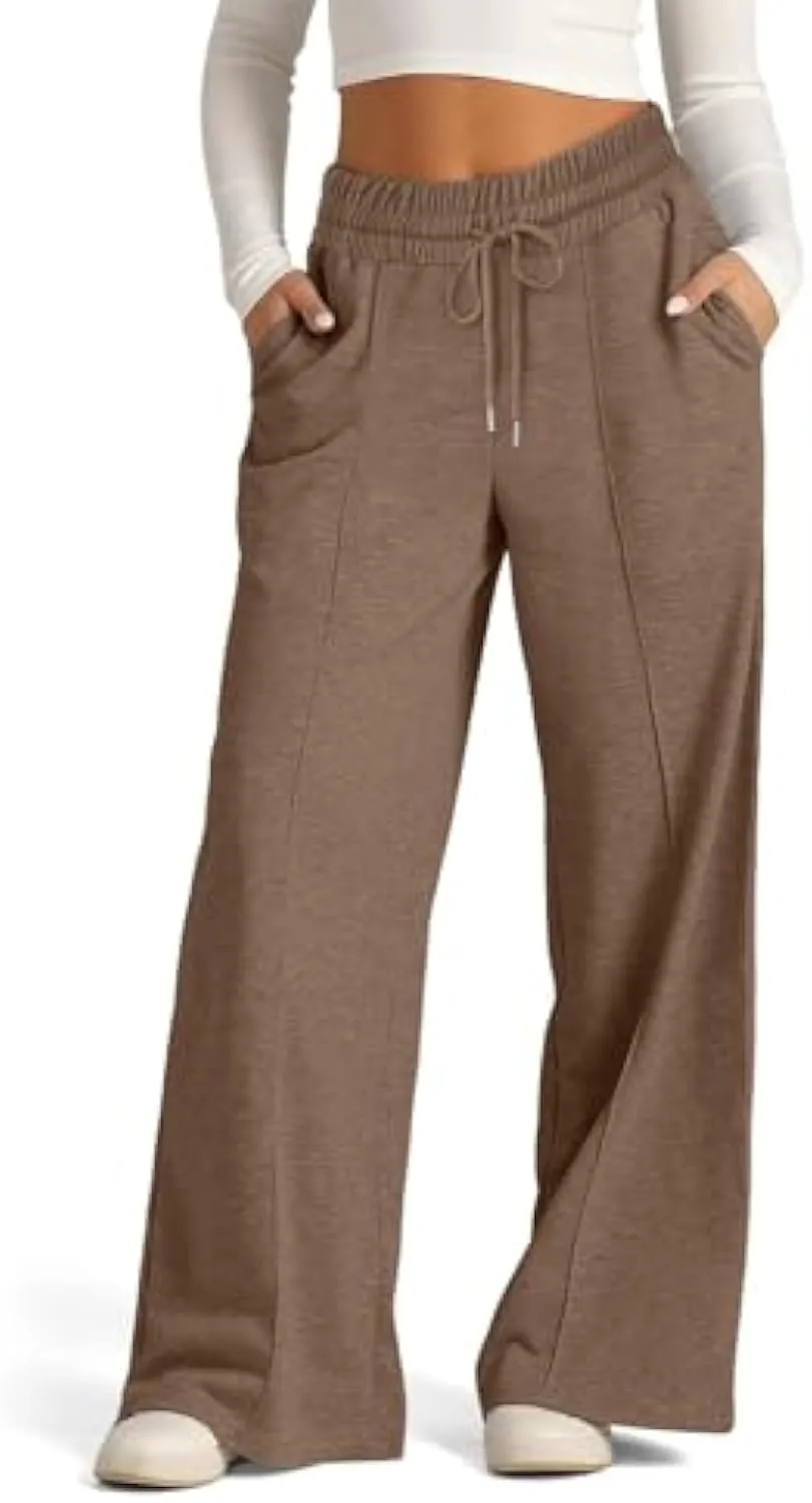 Wide Leg Sweatpants Women Drawstring High Waisted Joggers