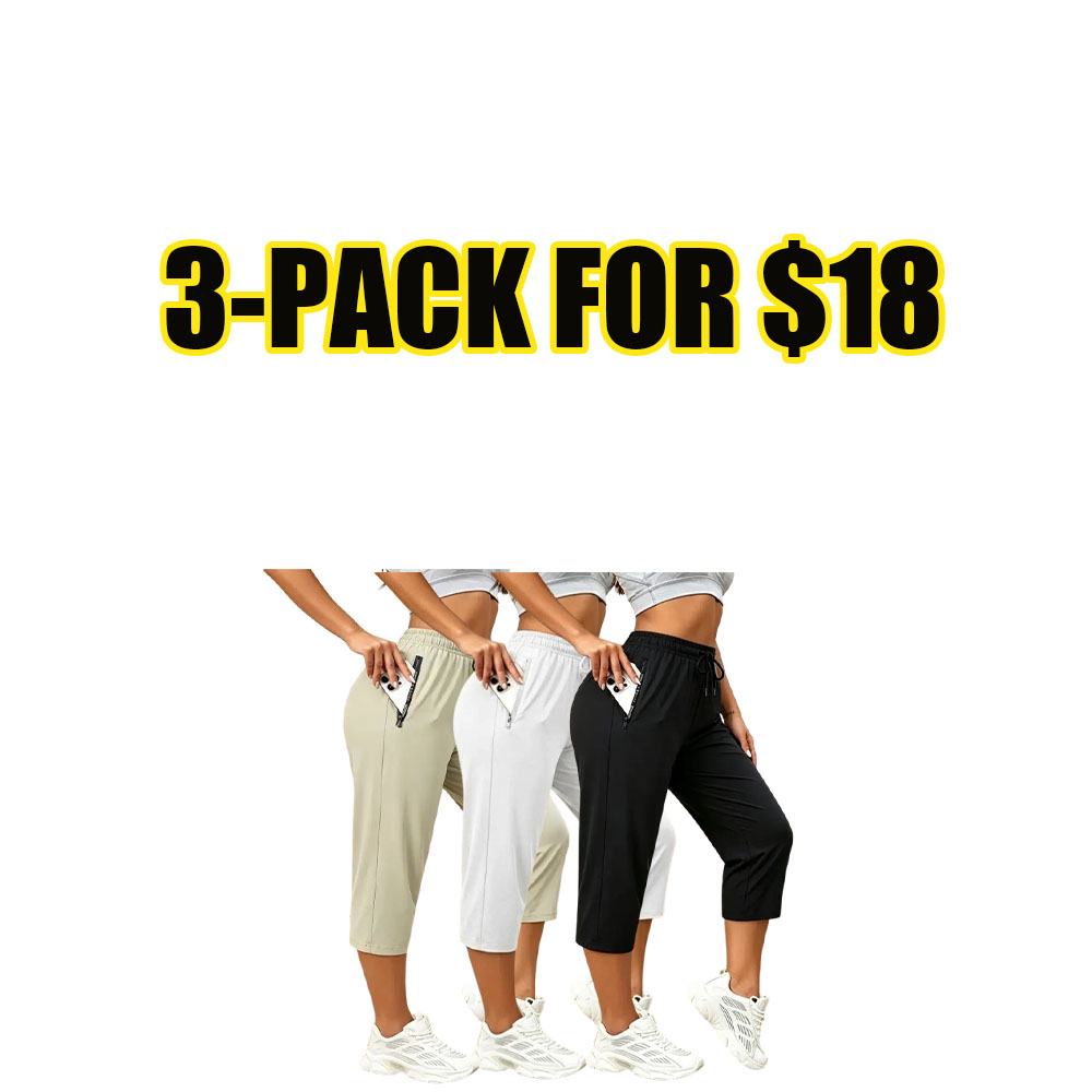 Women's Quick-Dry Drawstring Capri Pants