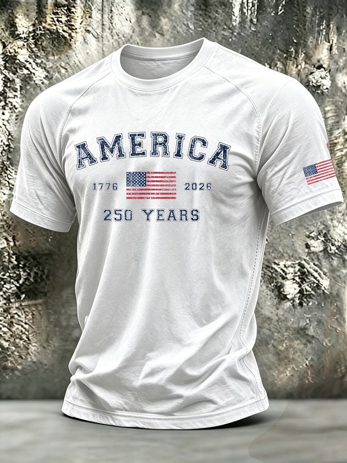 Men's Retro Print Short-Sleeve T-Shirt