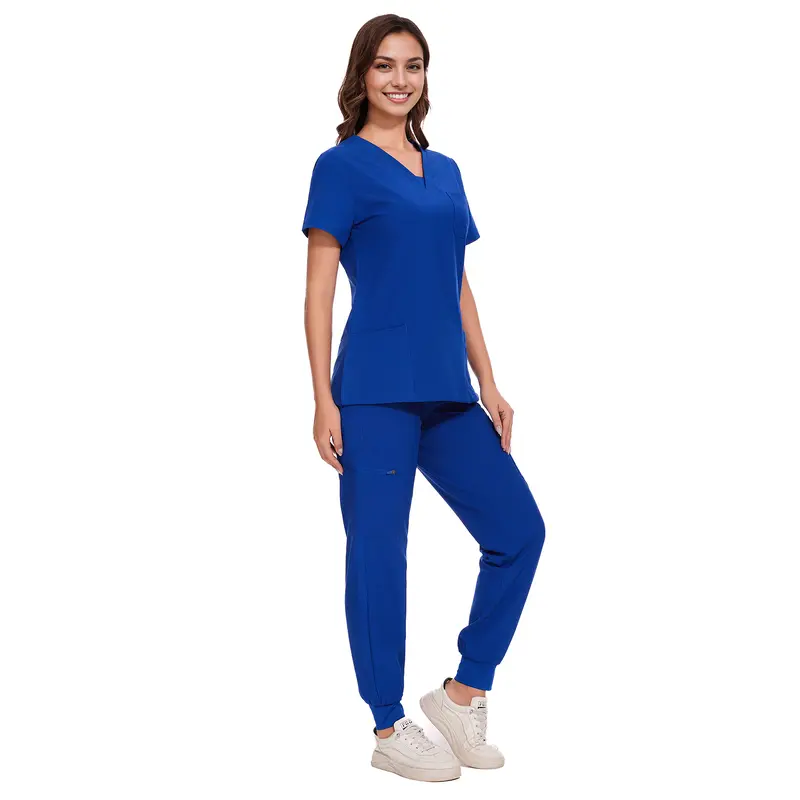 🔥🔥 Last Chance! 6 Sets for $24, Today Only! 🔥🔥 Women's V-Neck Scrub Top & 10-Pocket Cargo Workwear Uniforms Set – Basic Lady Workwear