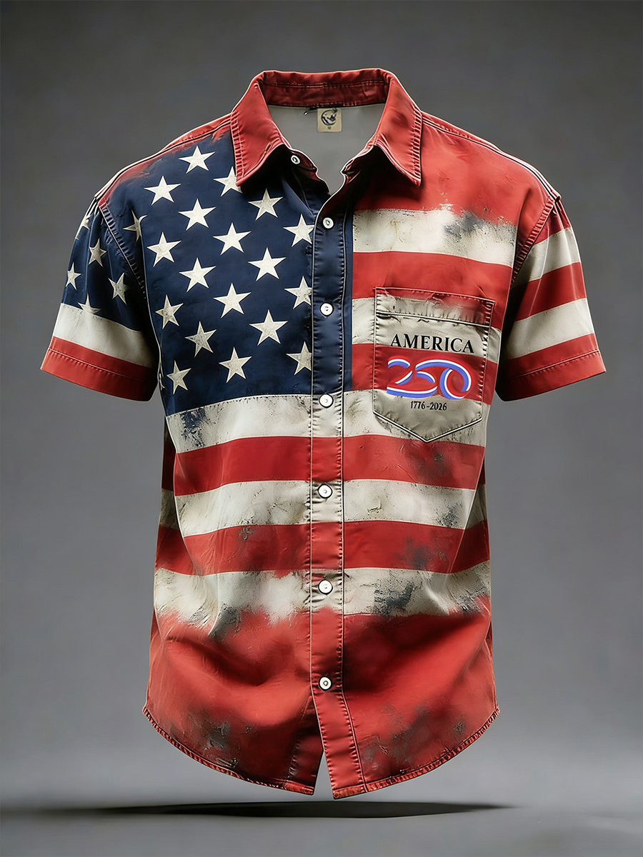 Men'S Independence Day 250Th Anniversary Holiday Hawaiian Shirt