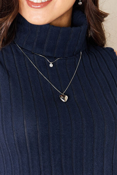 Think It Over Ribbed Turtleneck Tank (multiple color options)
