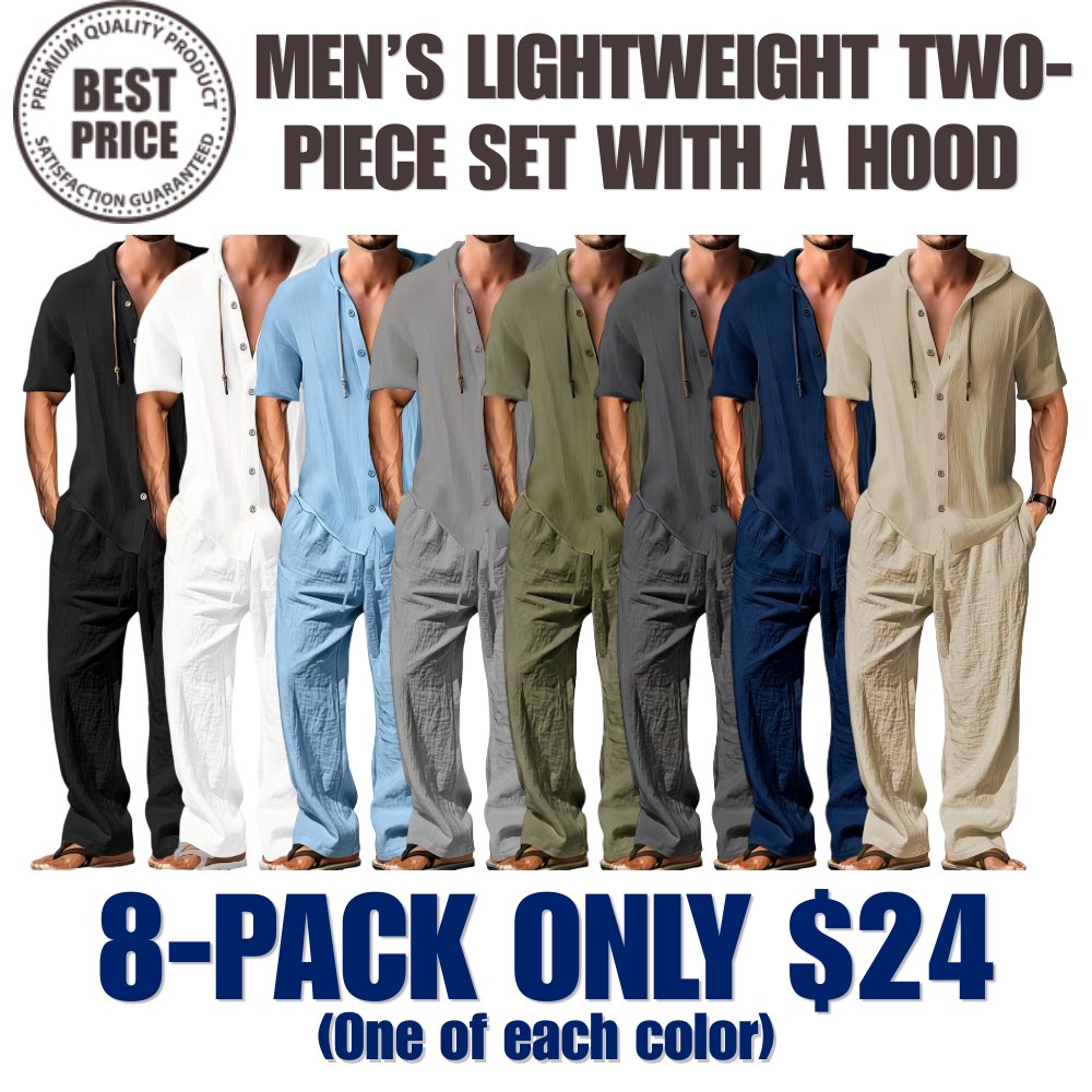 Men’s lightweight two-piece set with a hood