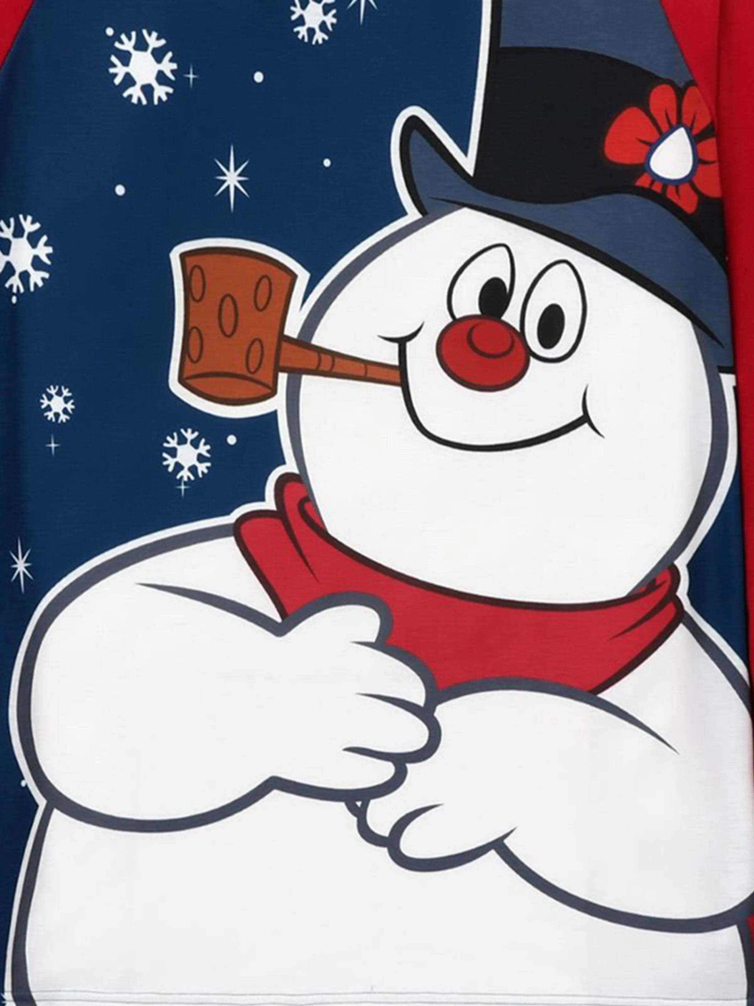 Frosty The Snowman Christmas Family Matching Color-block Pajamas Sets with Christmas Socks
