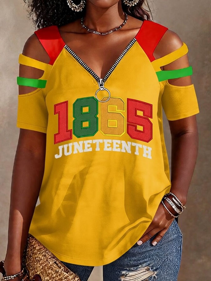 Women'S Juneteenth Printed Casual Top