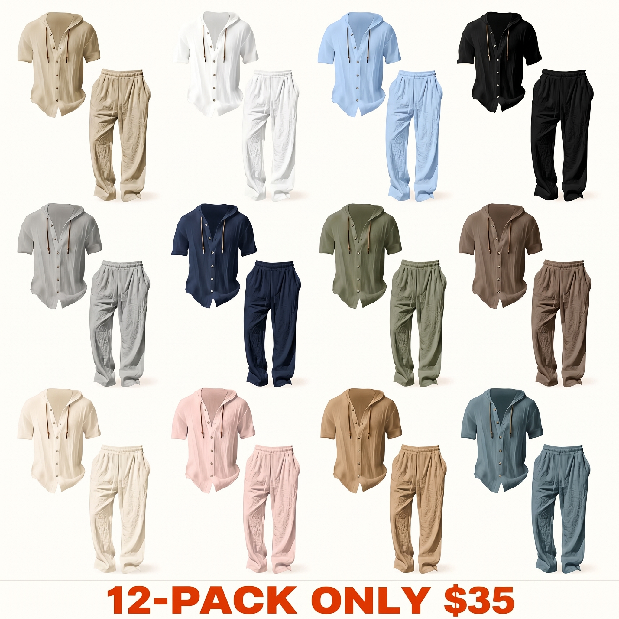Men's Two-Piece Ribbed Knit Tracksuit