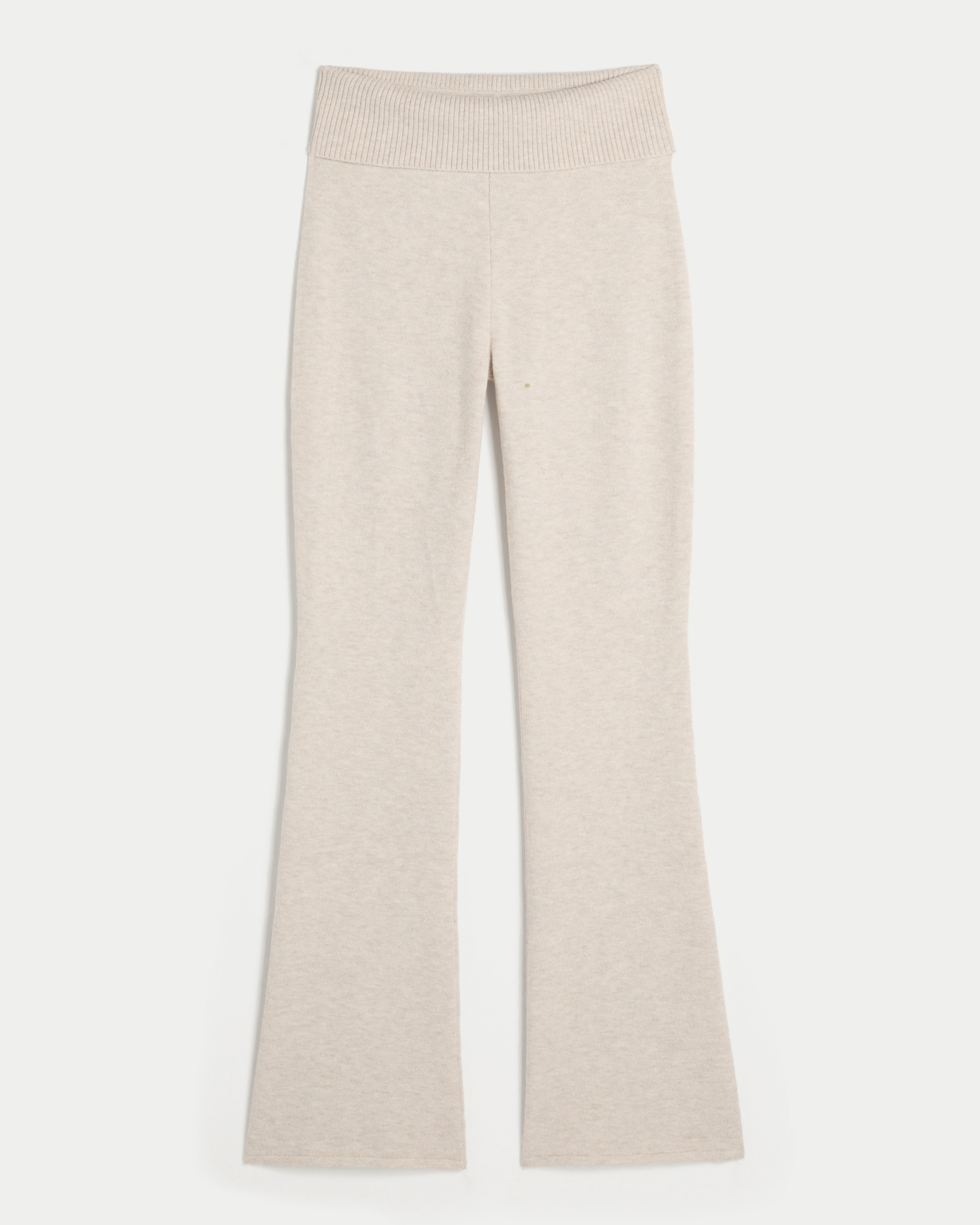 Gilly Hicks Sweater-Knit Foldover Waist Boot Pants