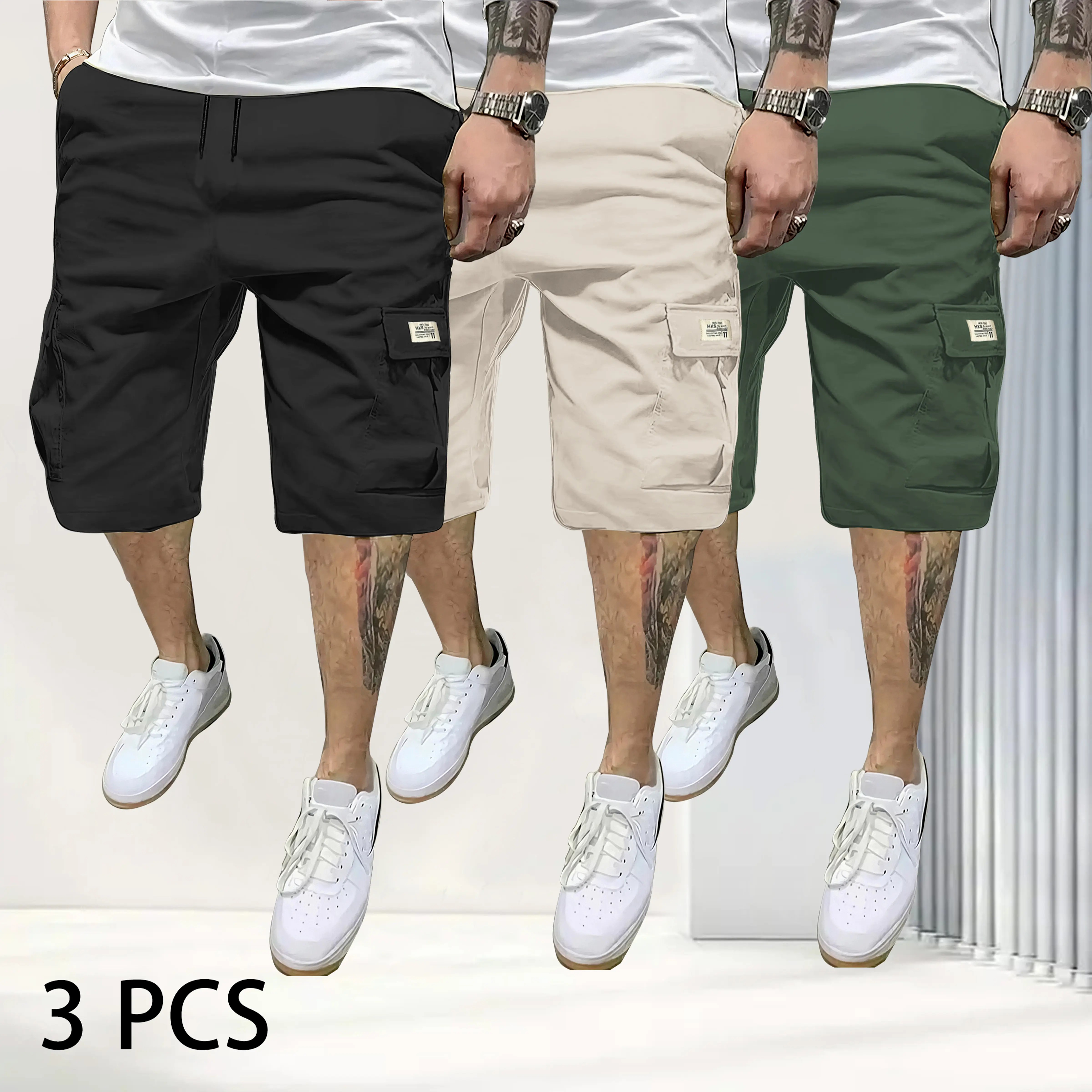 💝Men's Multi-Pocket Cargo Shorts Casual Streetwear Set
