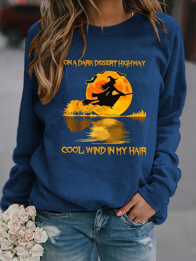 Vintage Print Long Sleeve Sweatshirt
