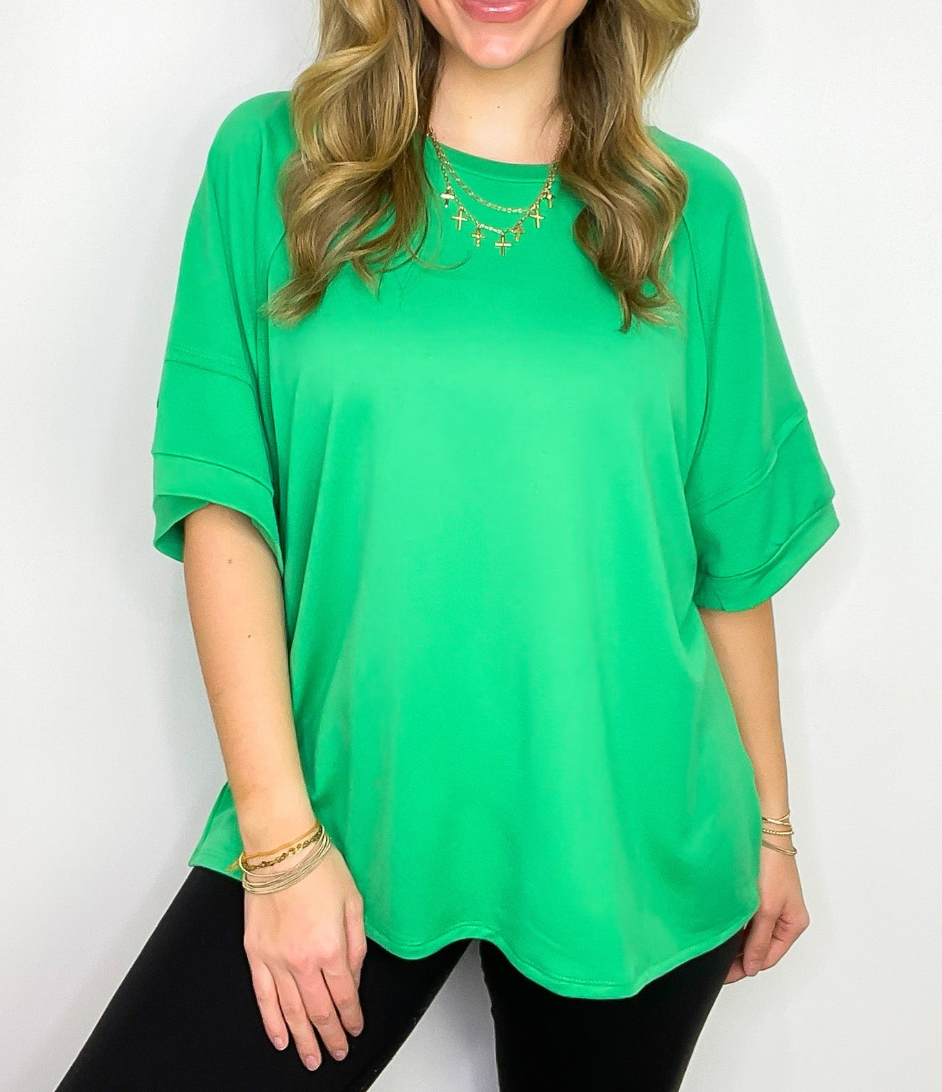 Chill Out Terry Knit Raw Edge Relaxed Top