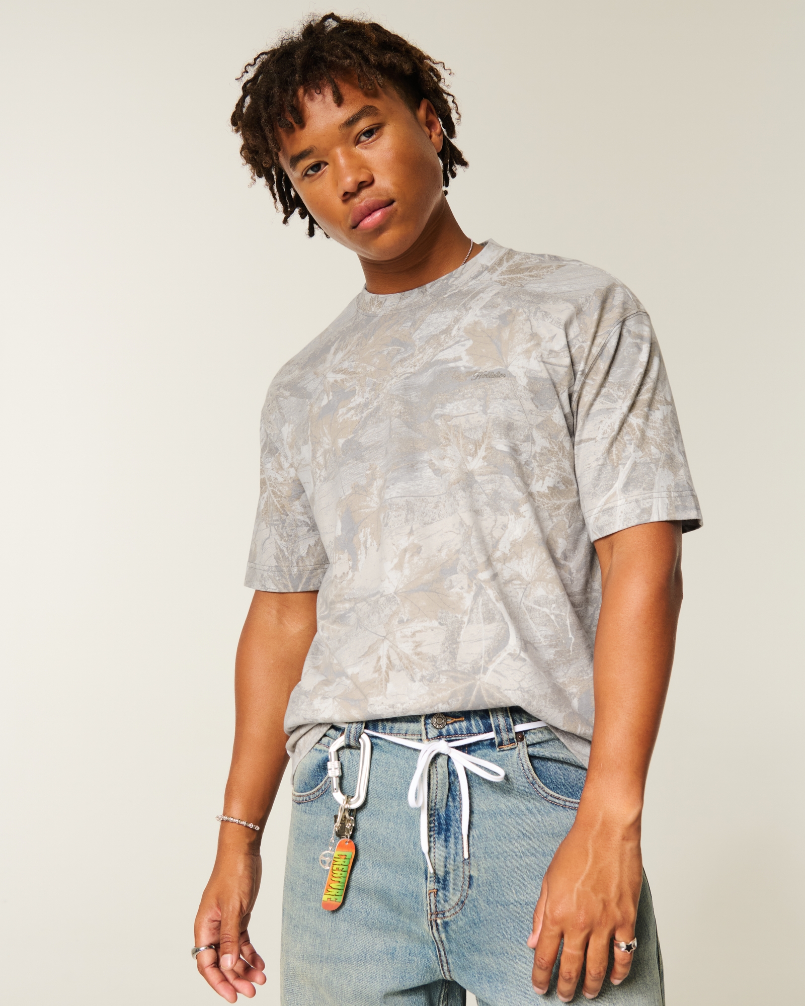 Boxy Heavyweight Micro Logo Crew T-Shirt