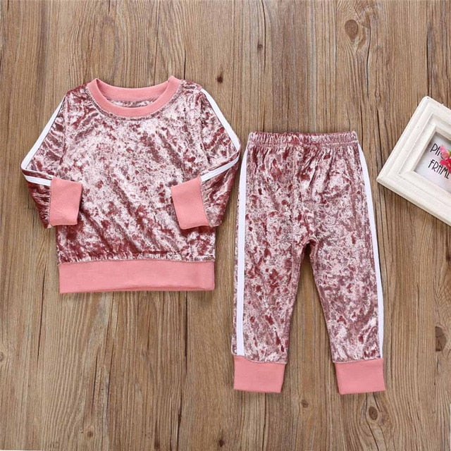 Long Sleeve-o-Neck Girl Clothing Set