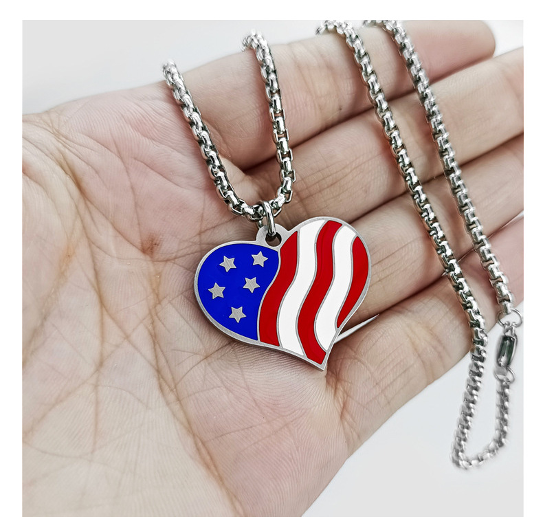 Independence Day Square Series Necklace
