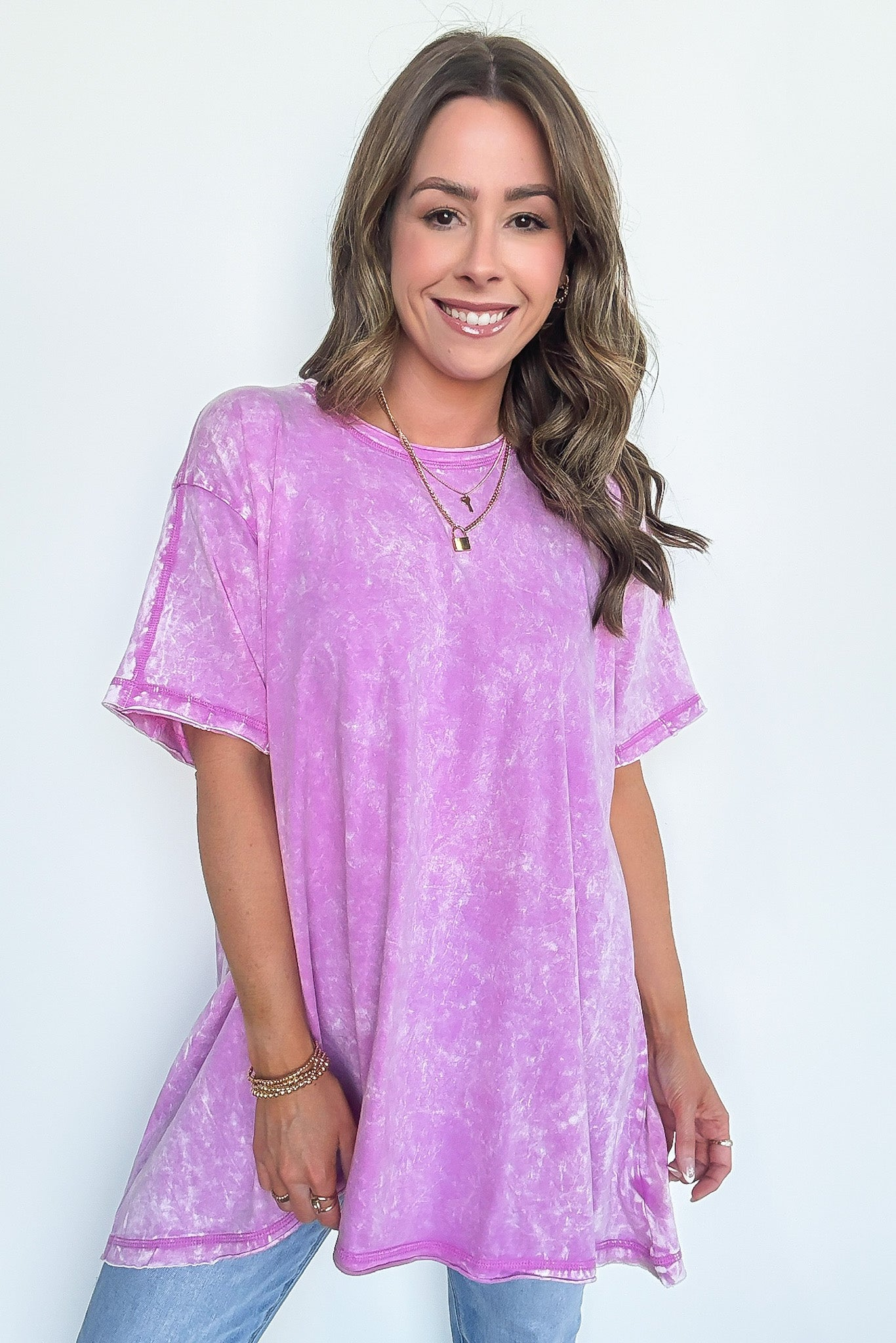 Mother's Day Sale💕Washed Drop Shoulder Relaxed Top