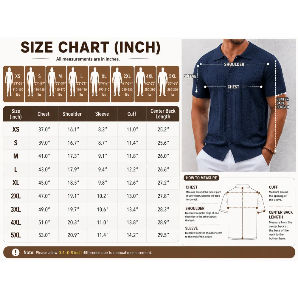 Mens Knit Button Down Shirt