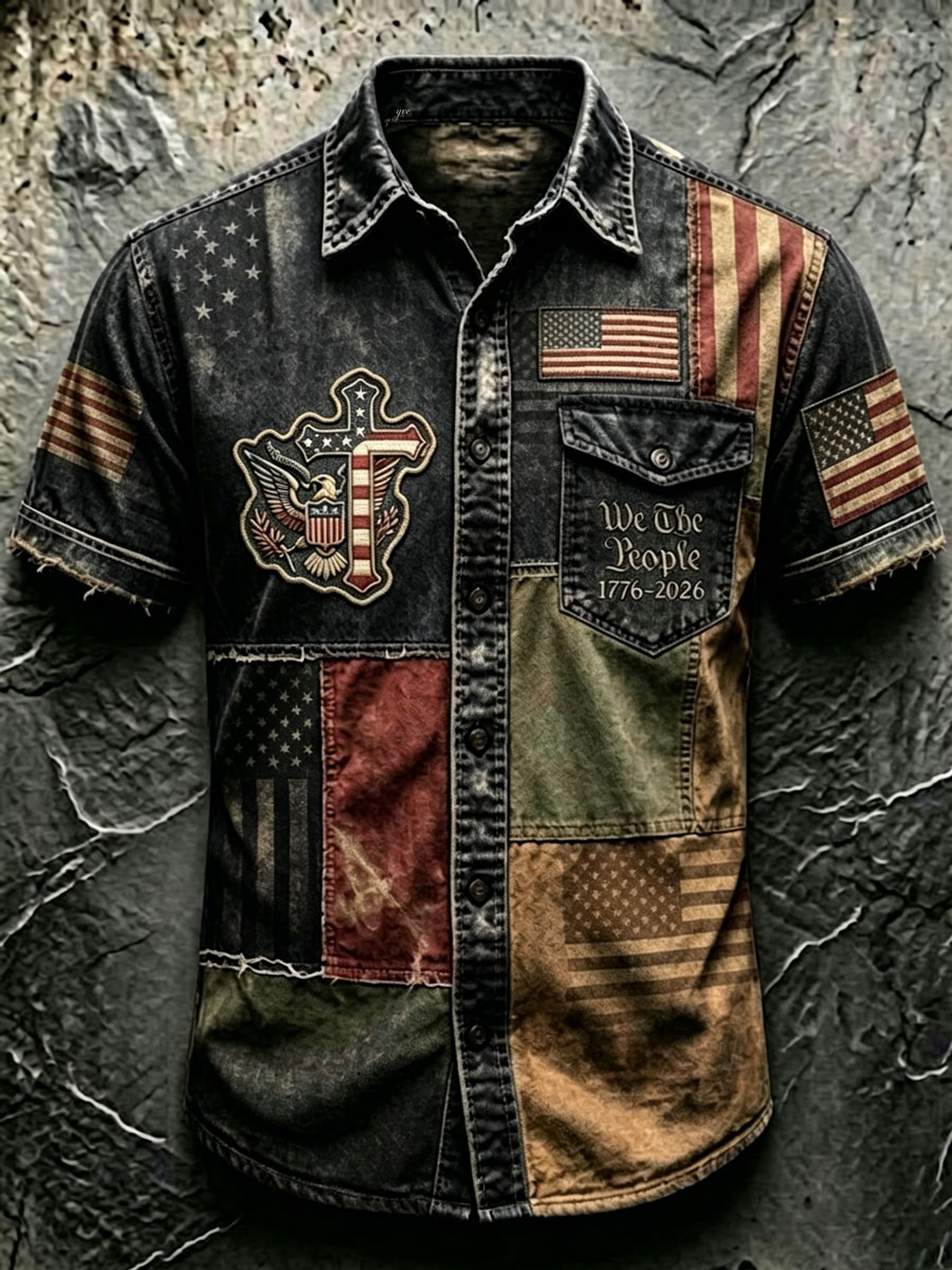 Men'S 250Th Anniversary National Faith Print  Shirt