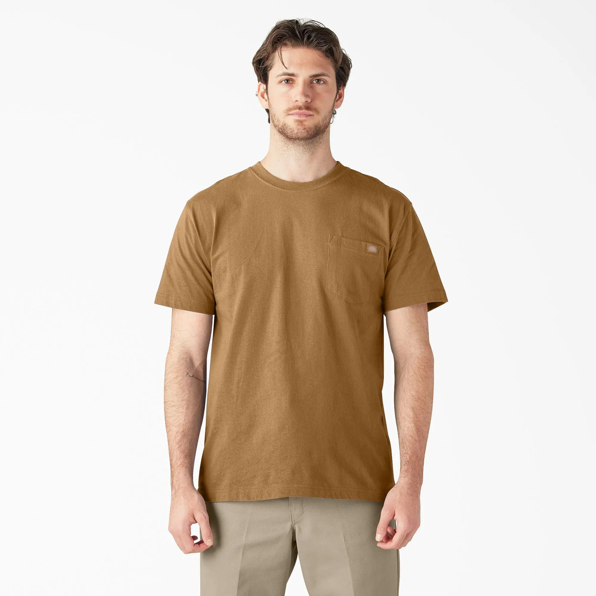 Men's Heavyweight Short Sleeve Pocket Tee – 100% Cotton Relaxed Fit Workwear Shirt