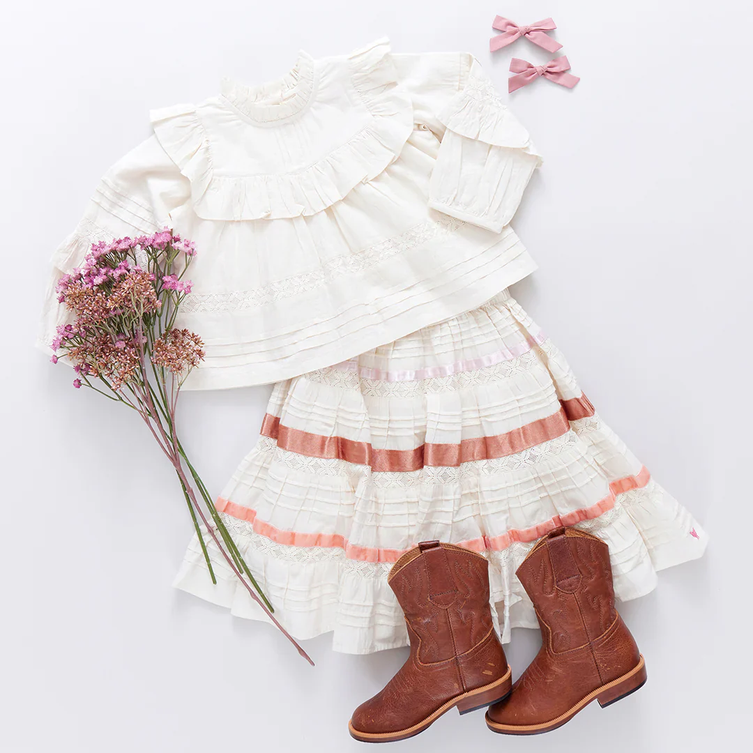 Girls Lorin Skirt - Antique White