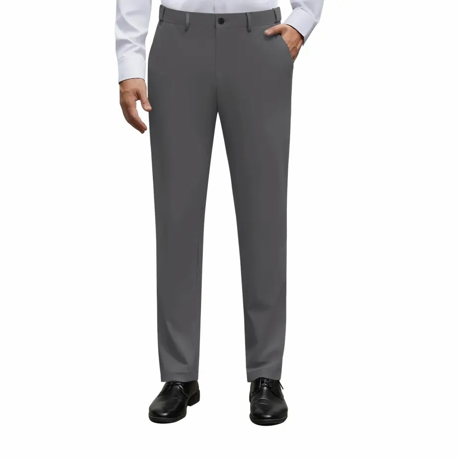 Men’s Stretch Dress Pants – Wrinkle-Free, Expandable Waist, Lightweight Golf & Business Casual Trousers
