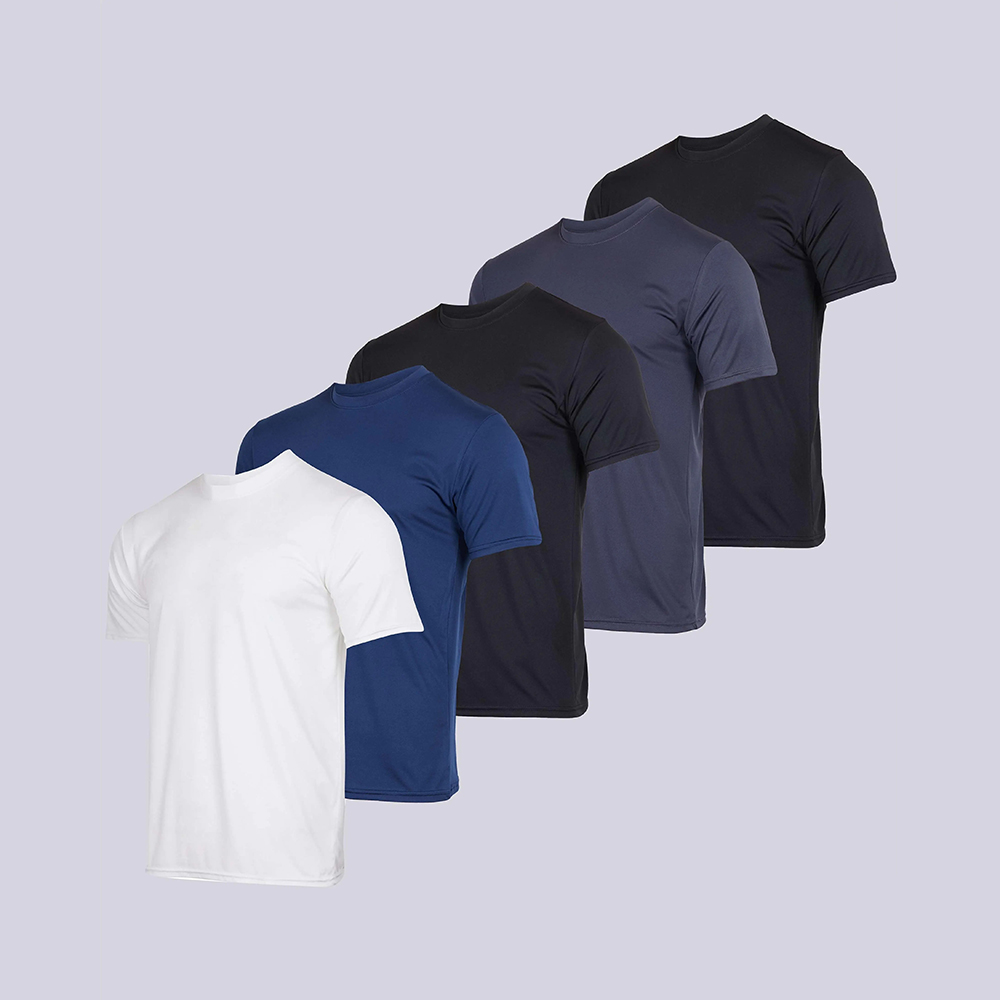 Men's Short Sleeve Dry Fit Active Crew Neck T Shirt