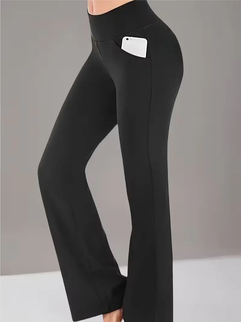 Women's High-Stretch Micro Flare Sweatpants – Soft Elastic Athleisure Gym Pants for Yoga & Casual Wear