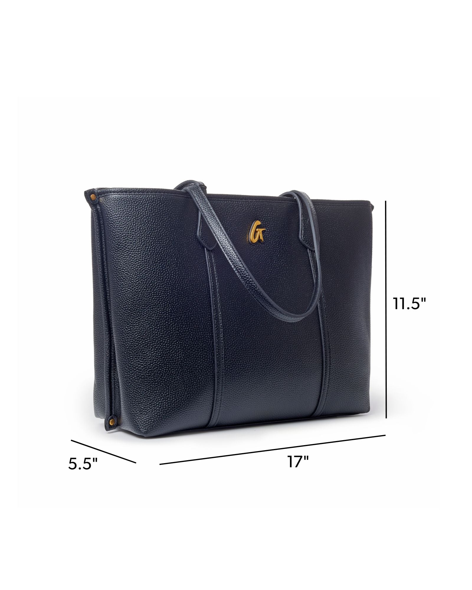 PEBBLE SLEEK TOTE - BLACK