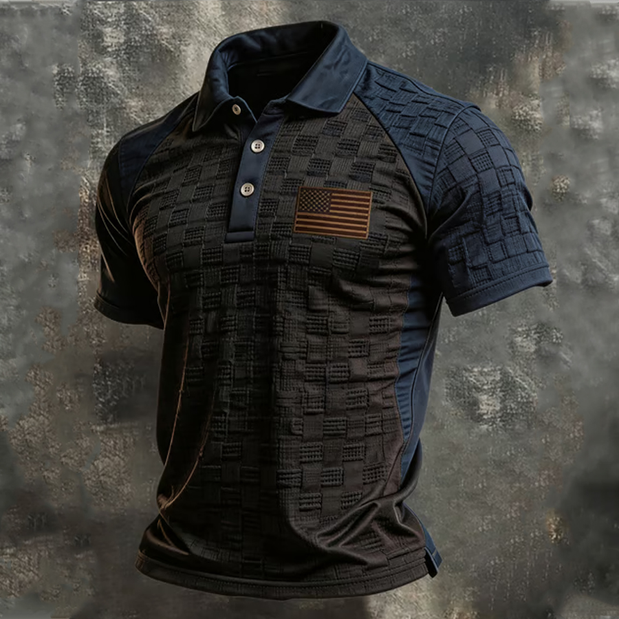 Men's American Flag Pattern Design Top