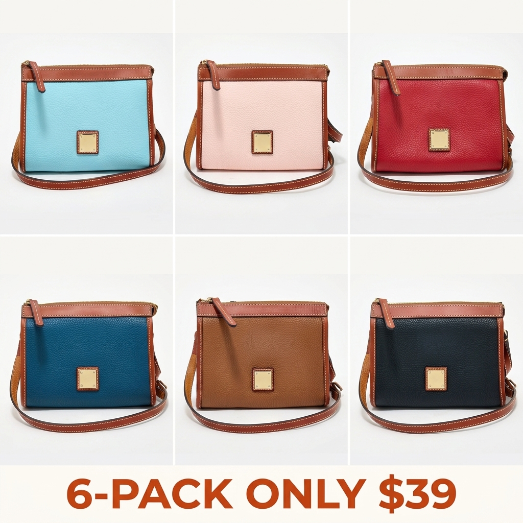Pebble Leather East/West Crossbody