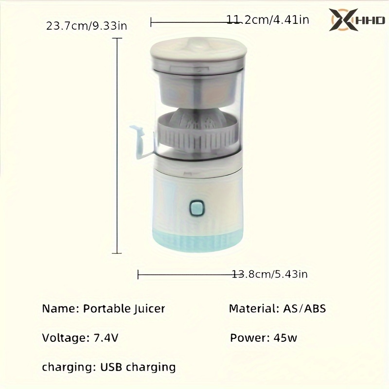 Charging Multi-Function Juicer Juice Separation Household Fully Automatic Small Portable Fresh Orange Juice Cup,