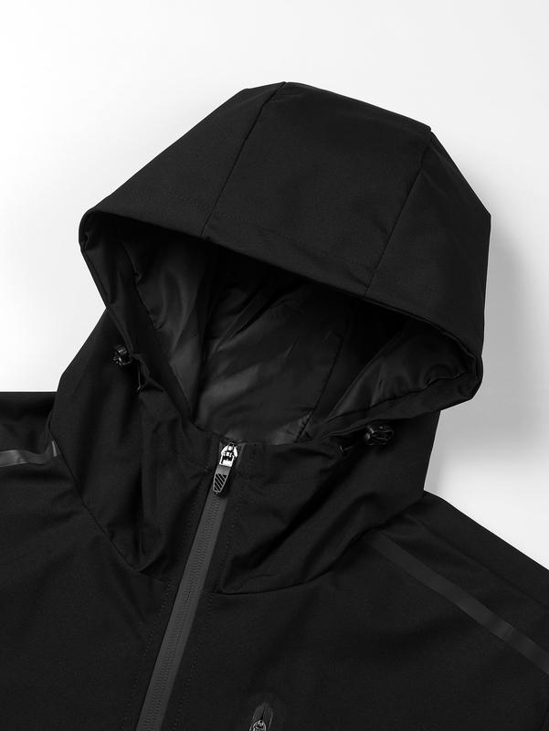 Men's casual waterproof jacket with adjustable hat