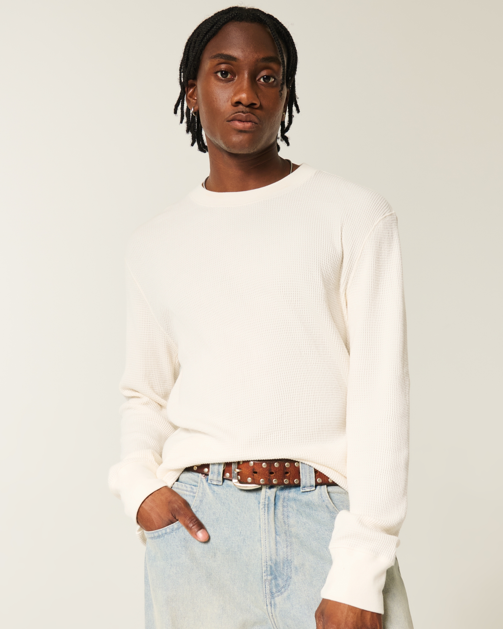Relaxed Thermal Long-Sleeve Camo Crew Shirt