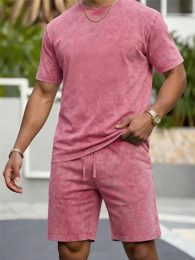 Men's Vintage Wash Summer Lounge Set