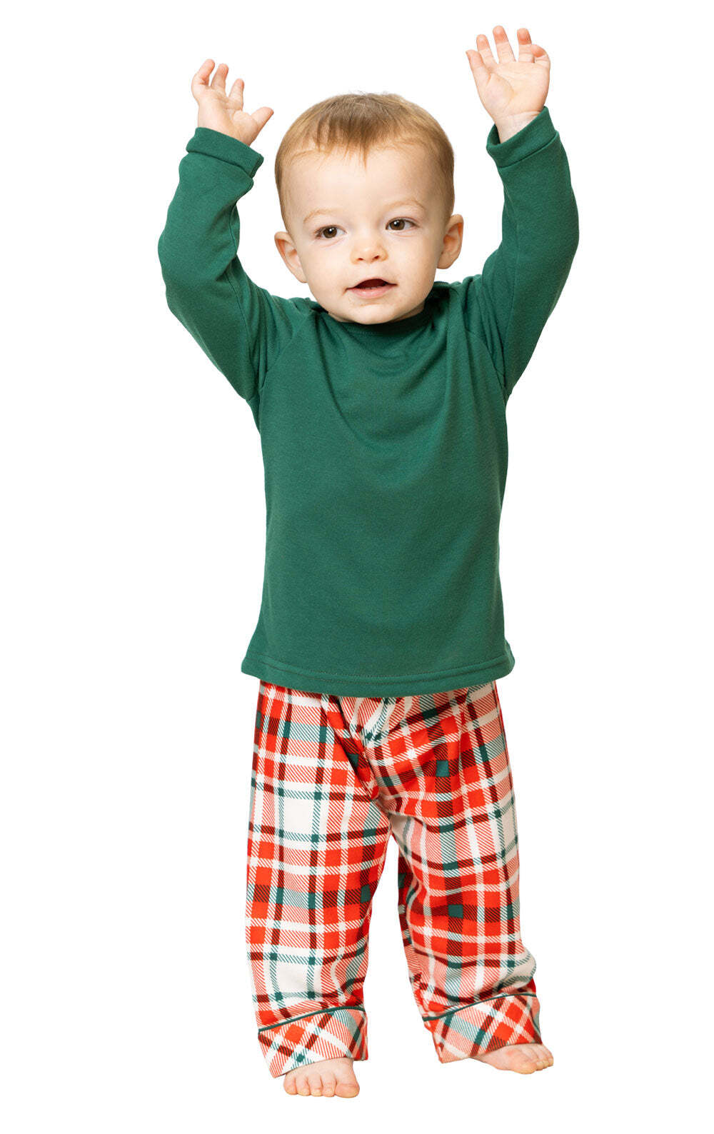 Modern Plaid Matching Family Set - Evergreen