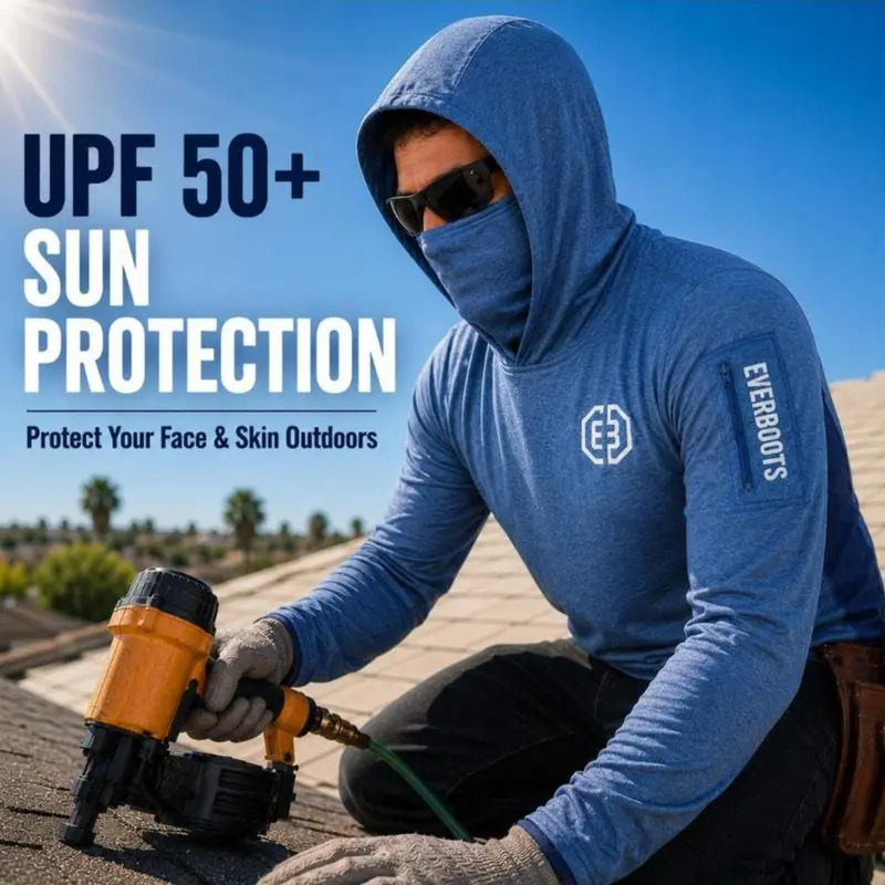 Men's UPF 50+ Long-Sleeve Sun-Protection Hoodie