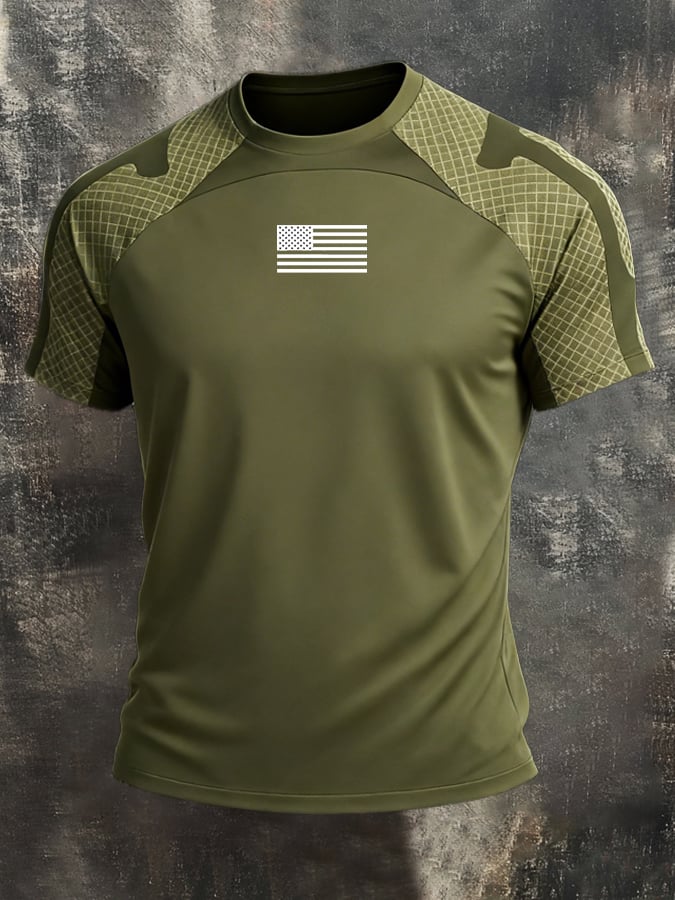 Men's Retro Camouflage Color-Block 