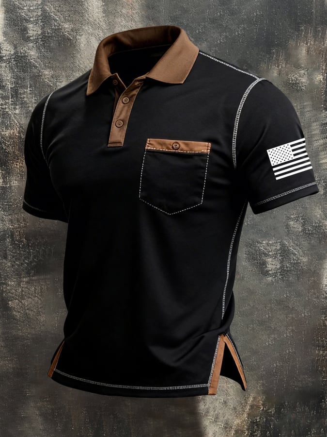 Men's Retro Color-Block 