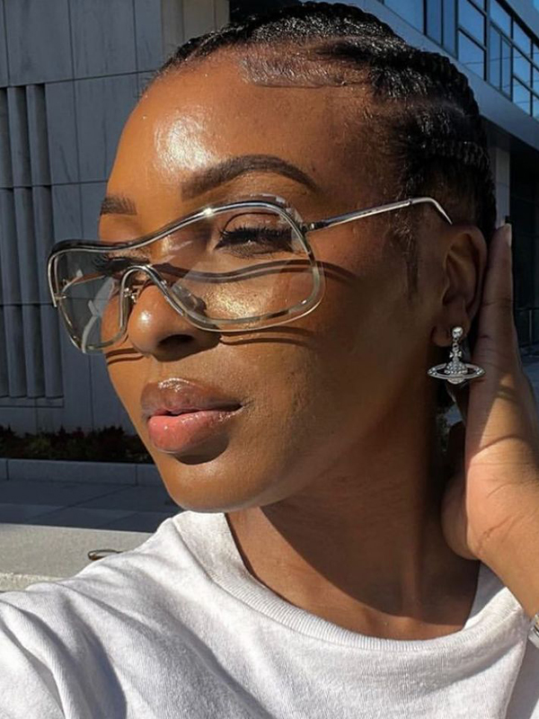 Geometric Sun Protection Sunglasses Accessories
