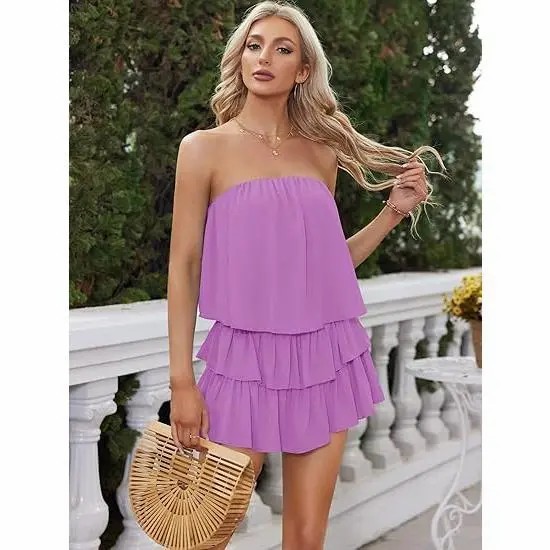 🌸 Off-Shoulder Smocked Romper
