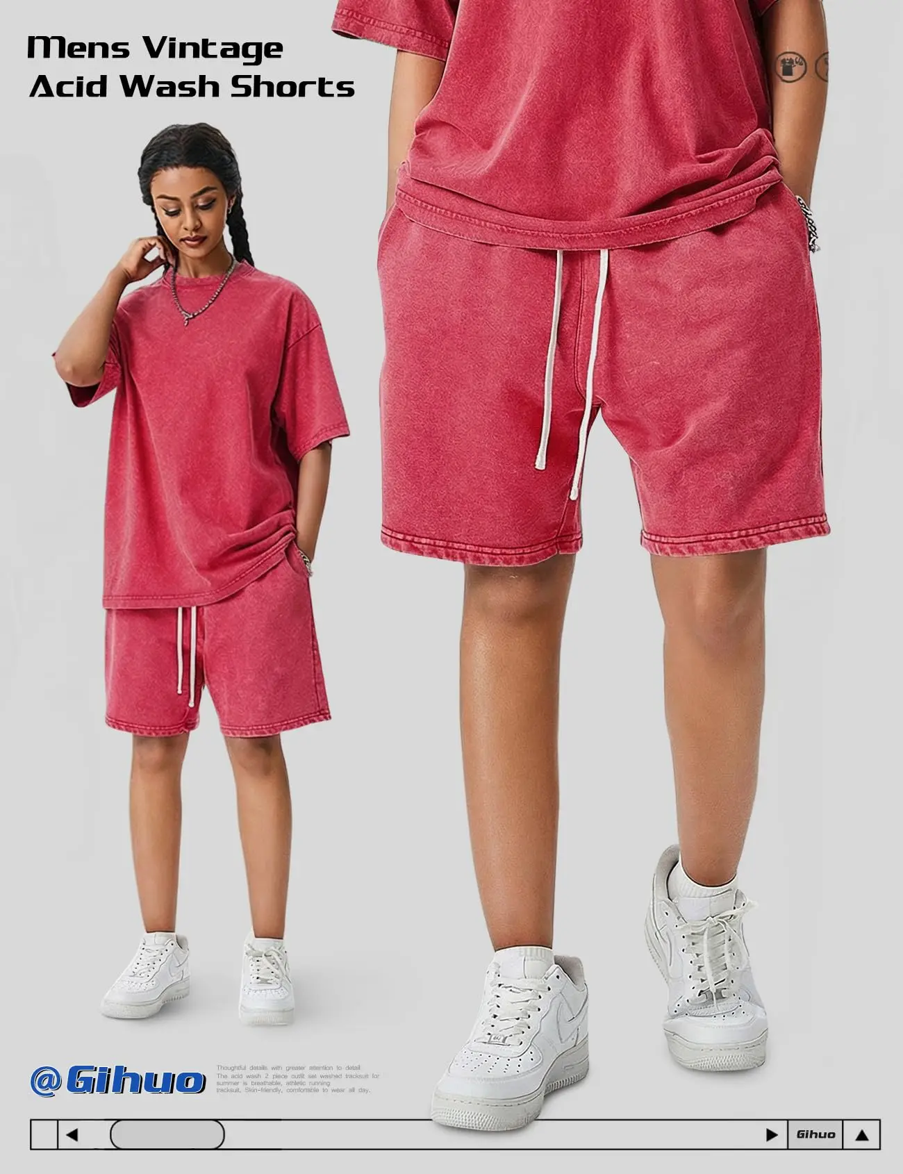 Vintage Washed Cotton Street Shorts