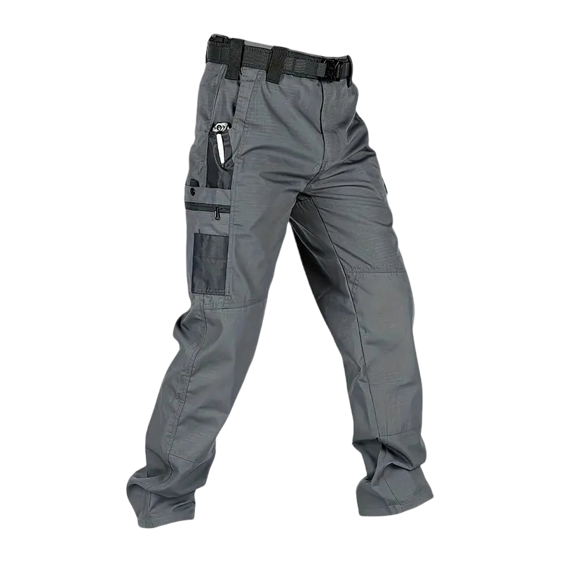 Men's Solid Color Tactical Work Pants,230g/m² new fabric，with Multiple Pockets and Zipper Closures